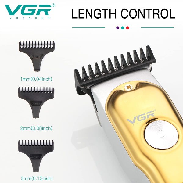 VGR V-290 Digital Display Professional Cordless Hair Clippers Cutter Rechargeable Wireless Hair Grooming Set - Image 3