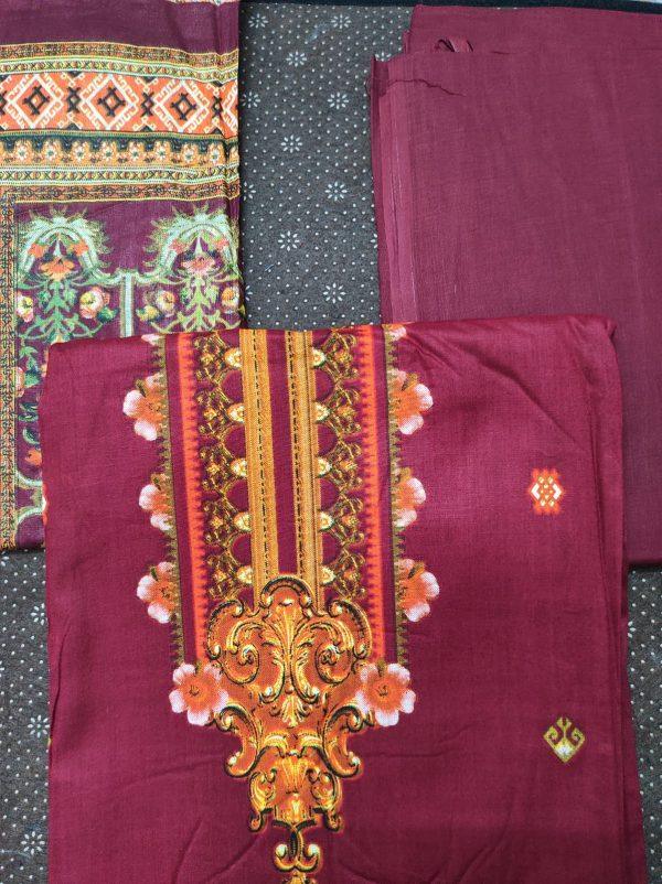 MALHAR Premium cotton lawn digital printed 3 Piece - Image 2