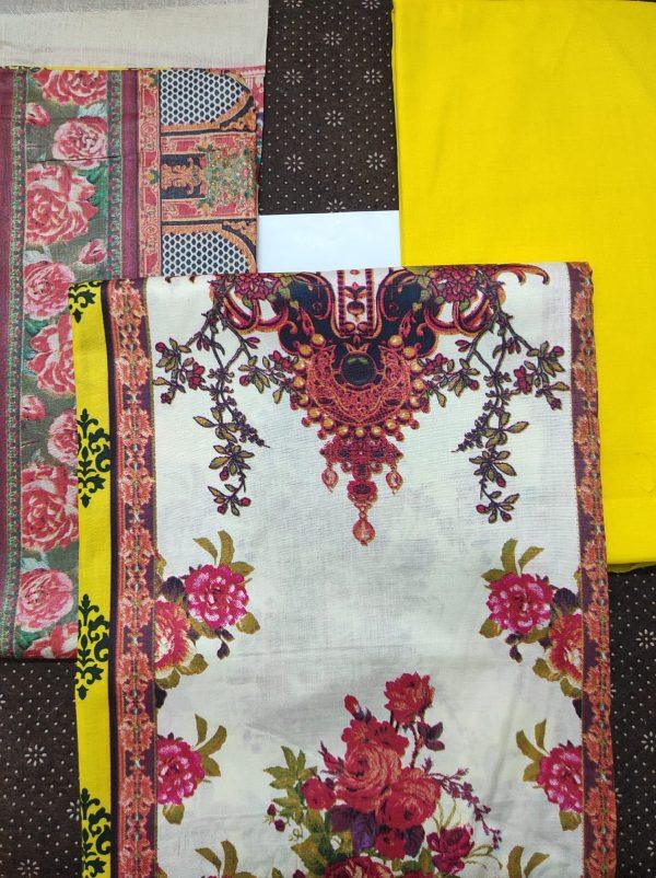 MALHAR Premium cotton lawn digital printed 3 Piece - Image 3