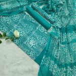 অরগেন্ডি মোম বাটিক থ্রি পিস