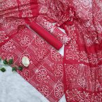 অরগেন্ডি মোম বাটিক থ্রি পিস