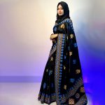 বোধুয়া বেনারশি প্রিন্ট শাড়ি মেরুন কালার